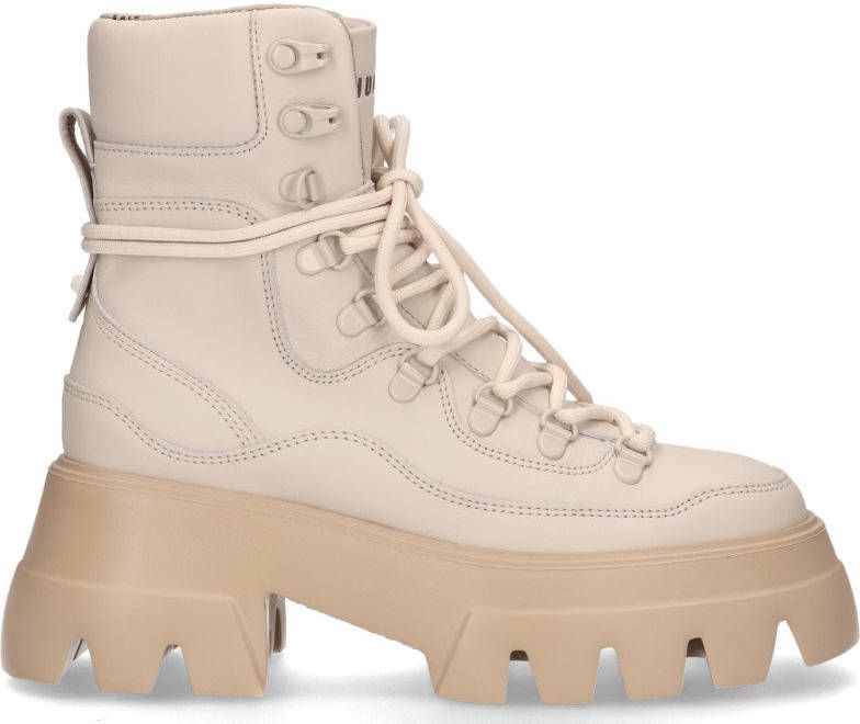 Nubikk Flore Montagne biker boot van leer met nubuck details