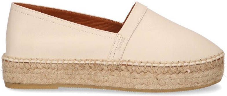 Nubikk Miss Rosita espadrille van leer met raffia details
