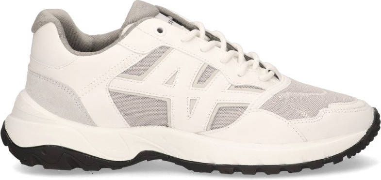 Nubikk Ross Trek Edge White Leather Grey Lage sneakers