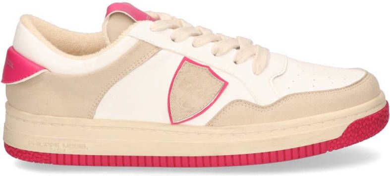 Philippe Model Zijlogo patch low top sneakers , Wit, Dames