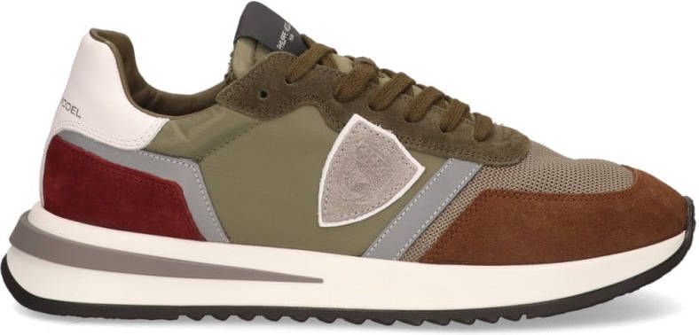 Philippe Model Mannen schoenen sneakers Paris Tylu W017 Gris Marron Green , Groen, Heren