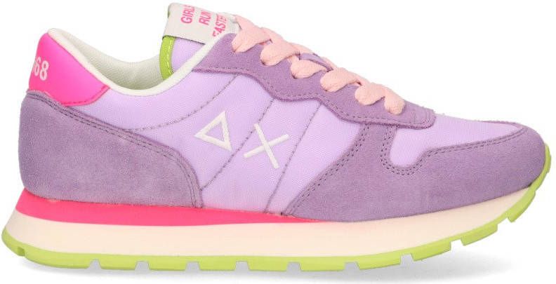 Sun68 Ally Solid Nylon Sneakers , Paars, Dames