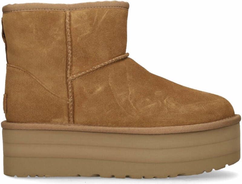 Ugg Classic Mini laars met plateauzool voor Dames in Brown,, Suede
