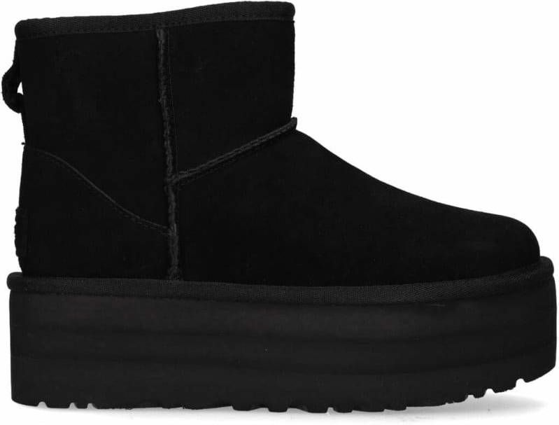 Ugg Classic Mini laars met plateauzool voor Dames in Black,, Suede