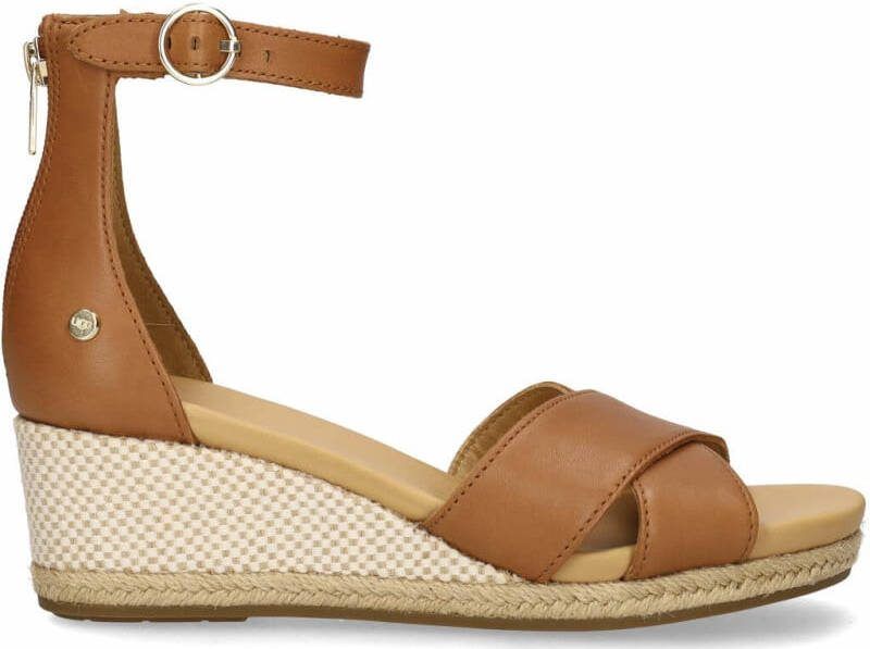 Ugg Eugenia Sandalen in Tan Leather,, Leder