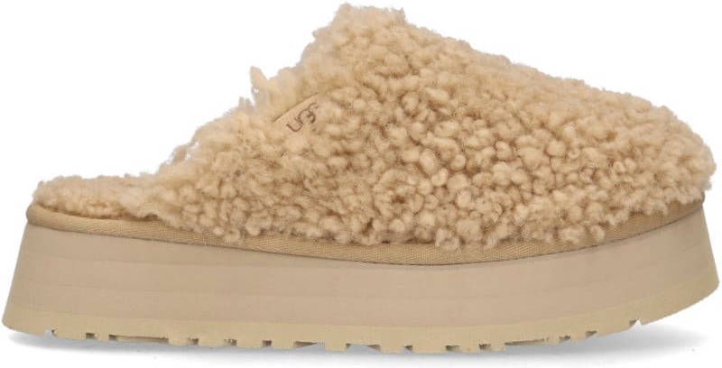 Ugg Maxi krullende pantoffel met plateauzool voor Dames in Beige,, Other