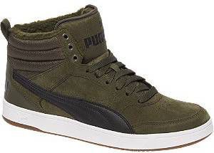 Puma Rebound Street SD Fur suede sneakers olijfgroen - Vindjeschoen.nl