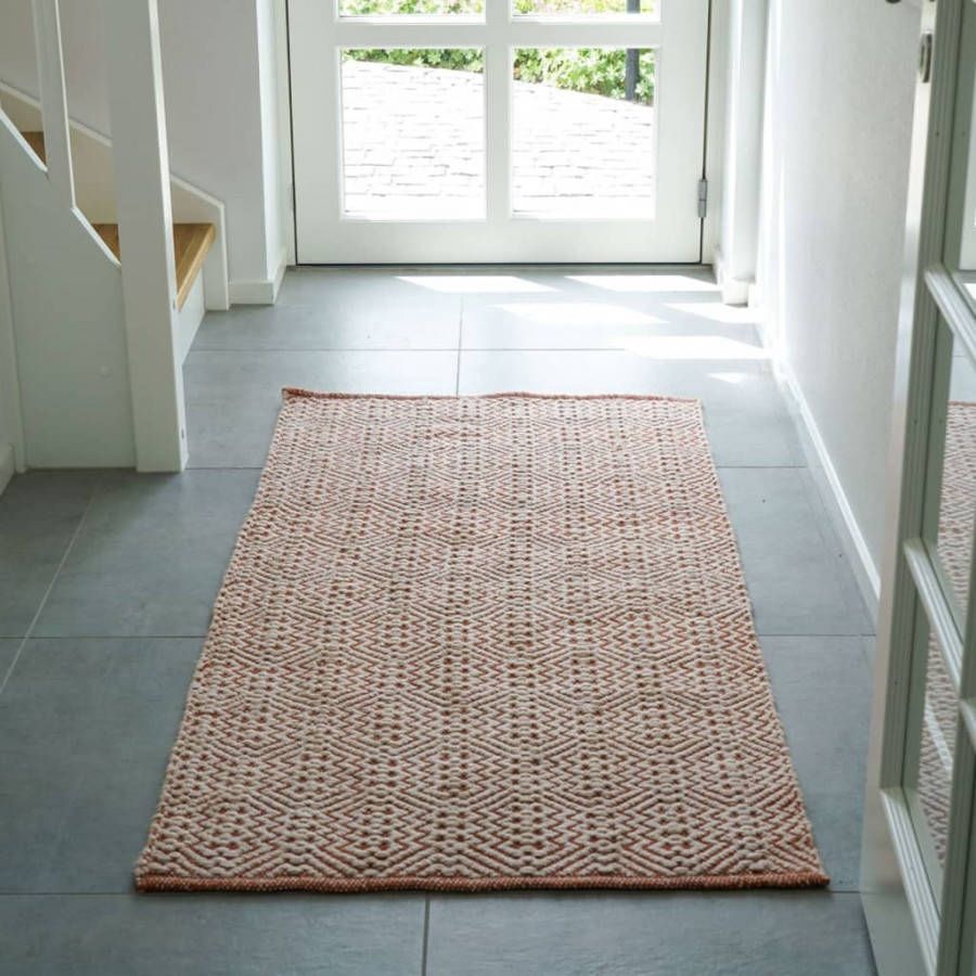 Hioshop Ibiza Loper 80x150 Cm Donkerkoraal.