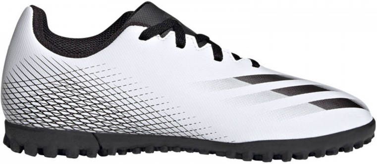 Adidas Kids adidas X GHOSTED.4 TURF VOETBALSCHOENEN(TF)Kids Wit Zwart Zilver