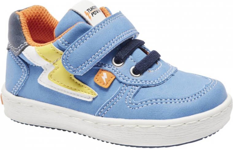 Bobbi Shoes Blauwe sneaker klittenband