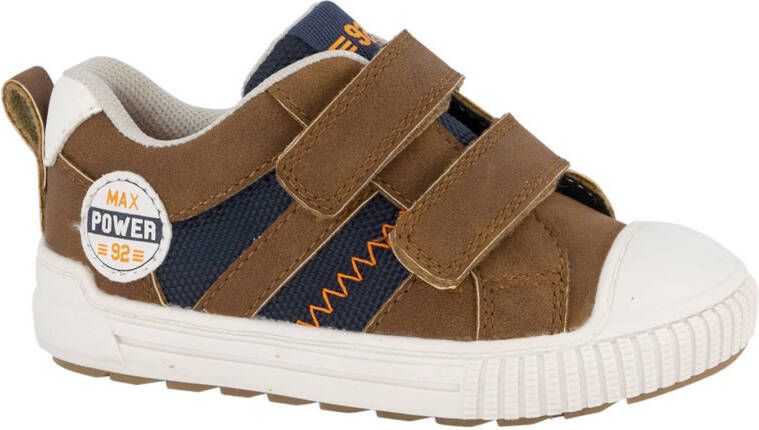 Bobbi Shoes Bruine sneaker klittenband