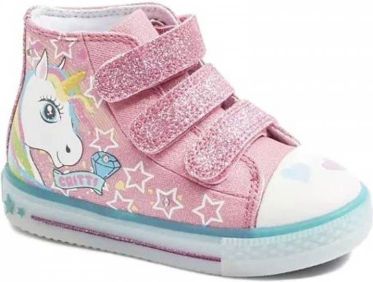 Cupcake Couture hoge sneakers met lichtjes roze