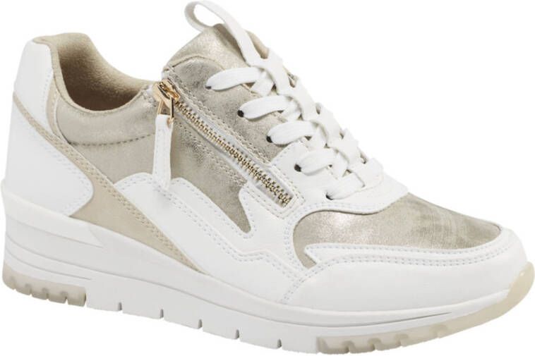 Easy Street wedge sneakers wit/goud