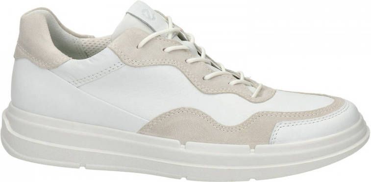Ecco Soft X leren veterschoenen wit/beige