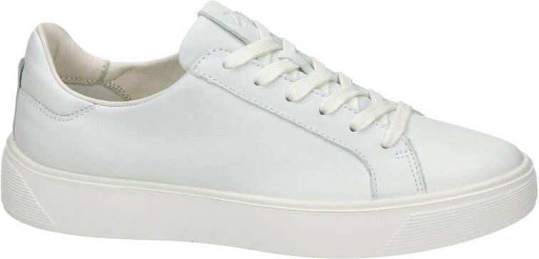 Ecco Street Tray comfort leren veterschoenen wit