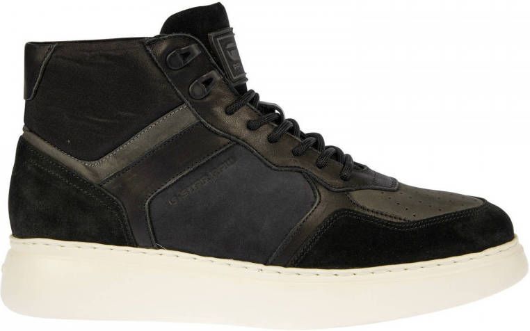 G-Star G Star RAW LASH MID BLK M leren sneaker zwart
