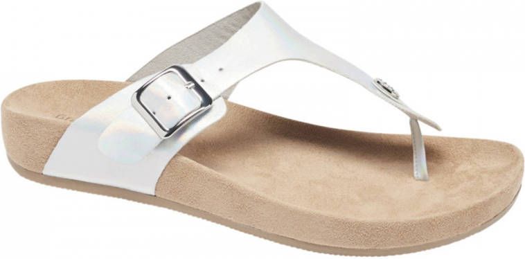 Graceland teenslippers wit/metallic