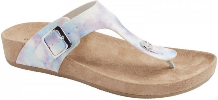 Graceland tie dye teenslippers paars/blauw