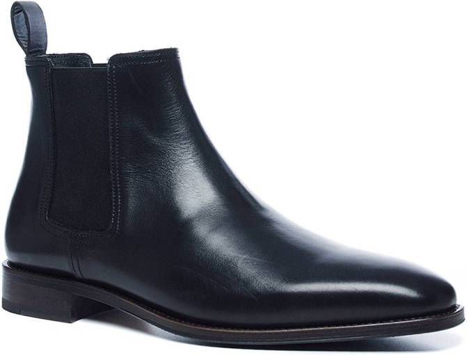 Manfield leren chelsea boots zwart