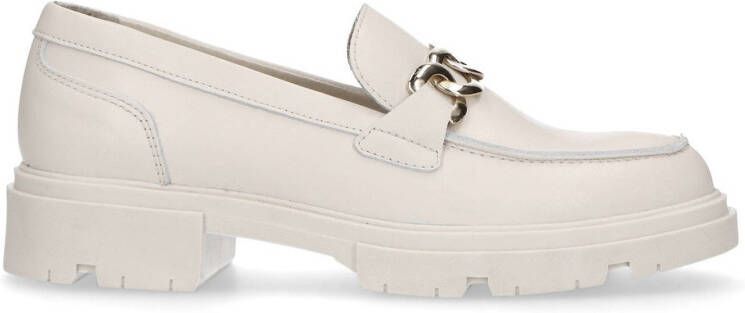 Manfield leren chunky loafers off white