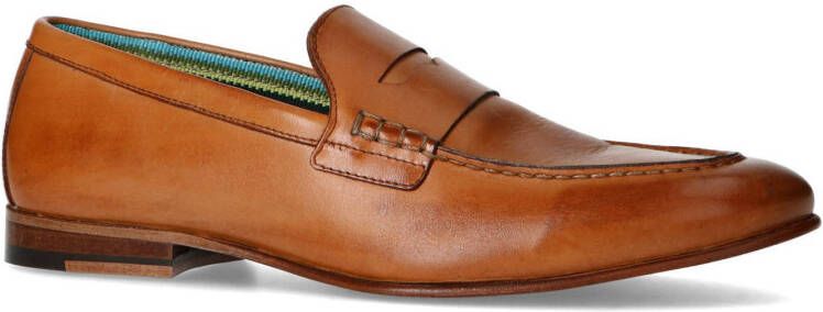 Manfield leren loafers cognac