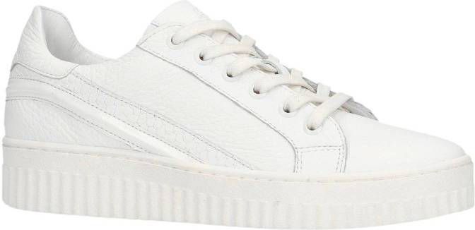 Manfield leren sneakers wit