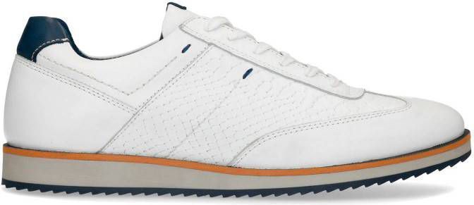 Manfield leren sneakers wit