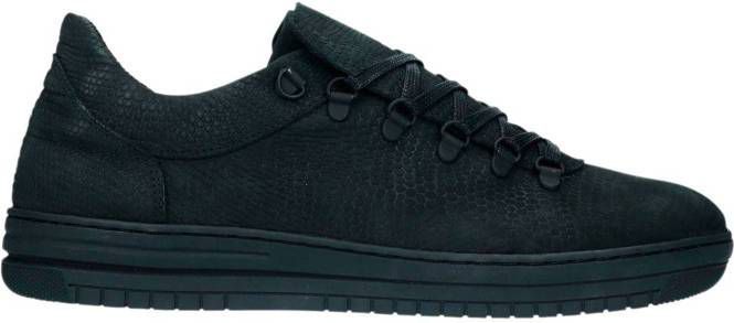 Manfield nubuck sneakers zwart