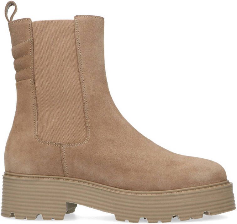 Manfield suède chelsea boots beige