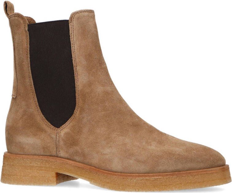 Manfield suède chelsea boots beige