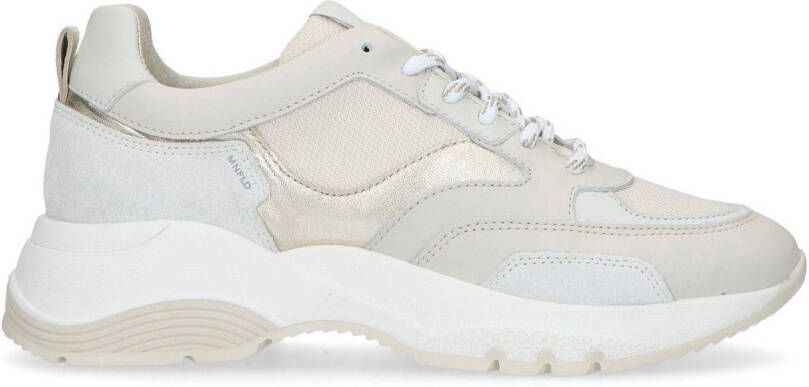 Manfield suède chunky sneakers off white