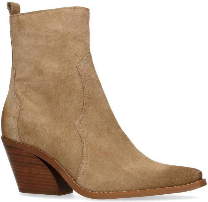 Manfield suède cowboylaarzen taupe