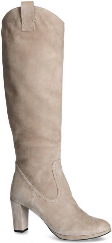 Manfield suède laarzen beige