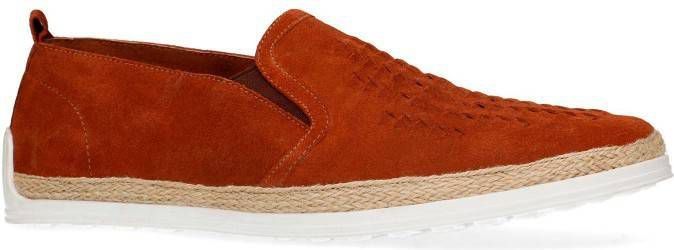 Manfield suède loafers brique