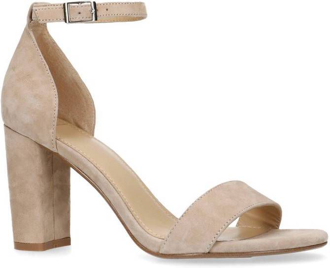 Manfield suède sandalettes taupe