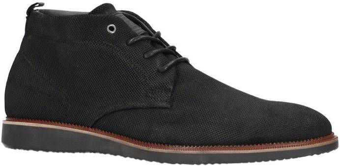 Manfield suÃ¨de veterschoenen zwart