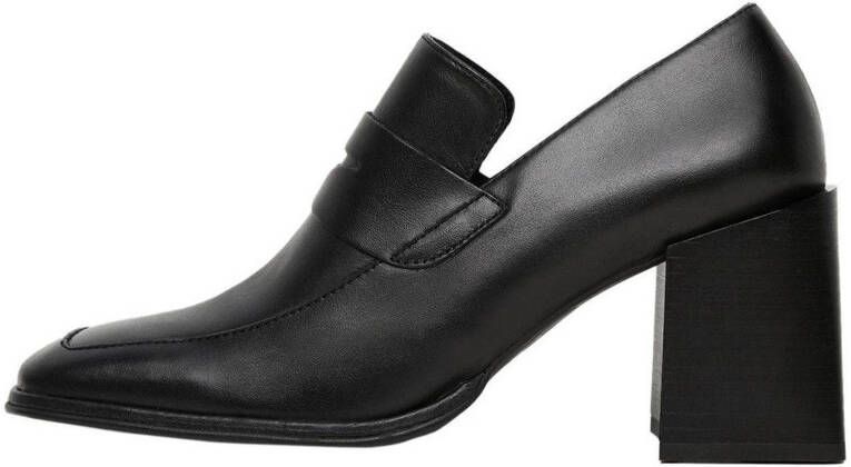 Mango leren gesloten pumps zwart