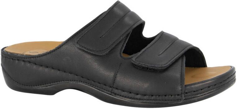 Medicus Zwarte slipper klittenband maat 36