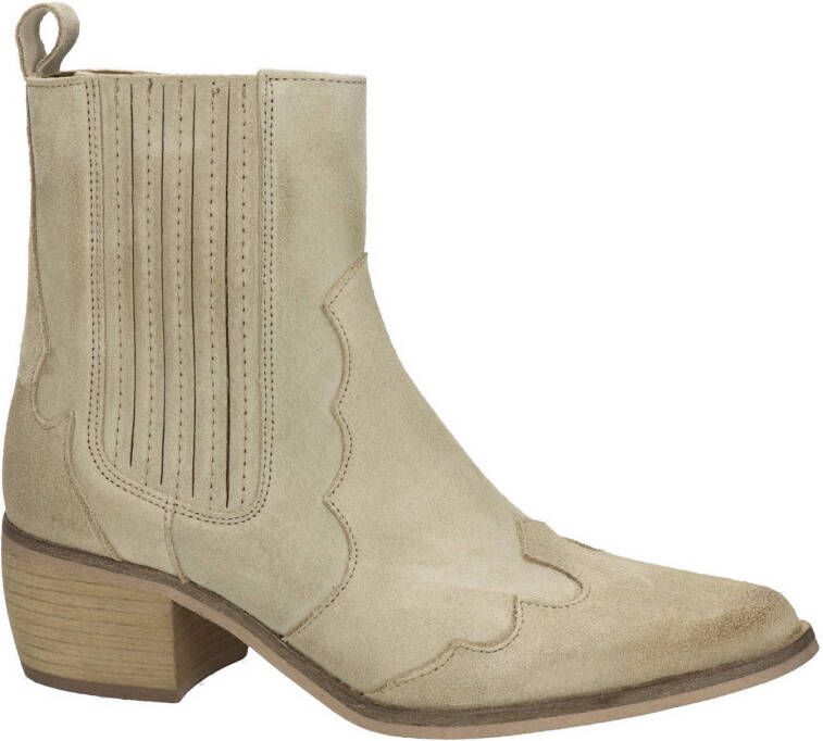 Nelson suède cowboylaarzen beige