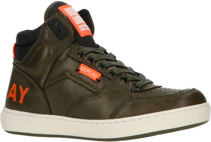 REPLAY WALL hoge sneakers groen