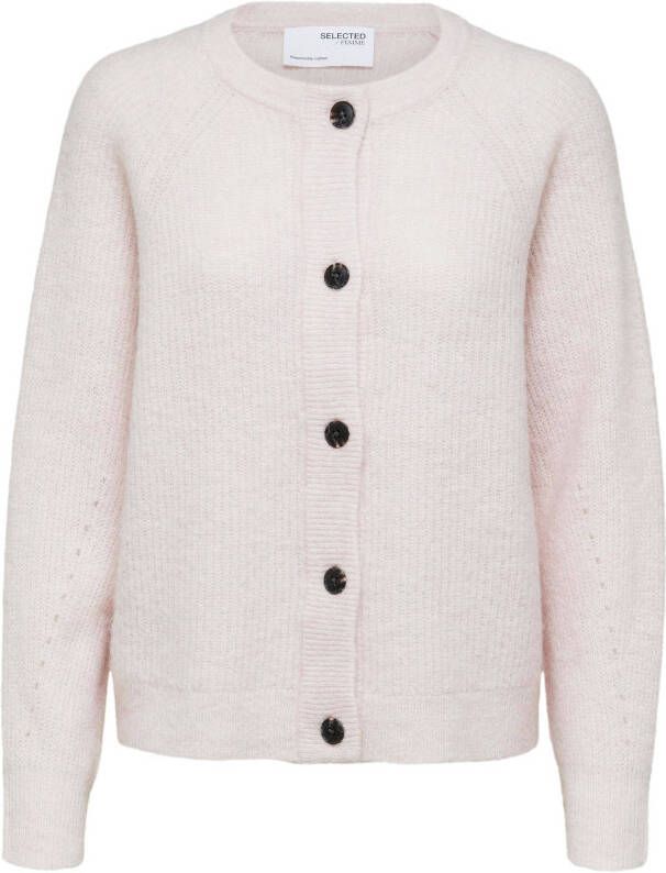 Selected Femme Lulu Knit Short Cardigan Gensere , Beige, Dames