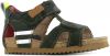 Shoesme BI22S086 A leren sandalen met camouflageprint groen online kopen