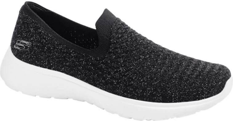 Skechers instappers met glitters zwart