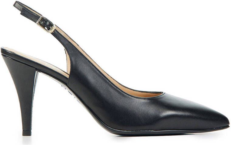 Unisa Temi Led leren slingback pumps zwart