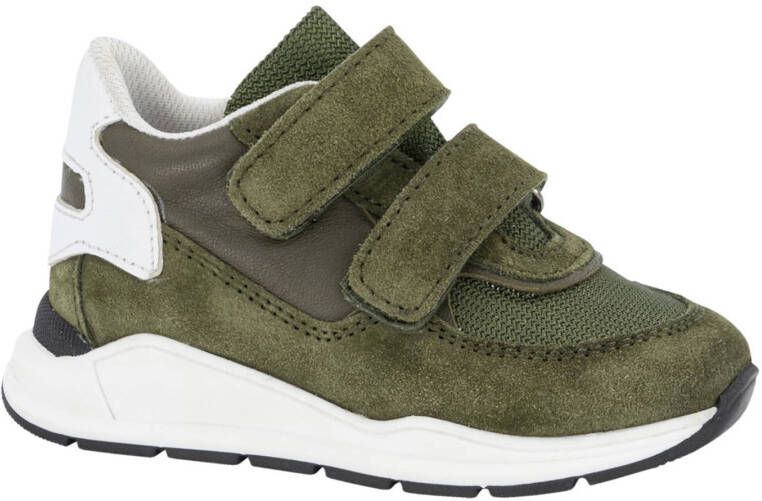 Vty Groene suède sneaker klittenband