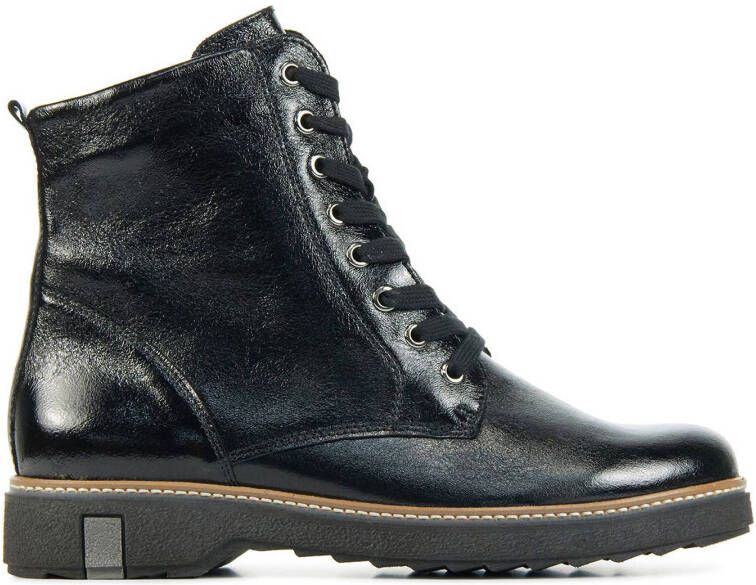 Waldlaufer 683801 lakleren veterboots zwart
