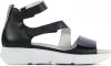 Waldlaufer 757801 comfort leren sandalen zwart online kopen