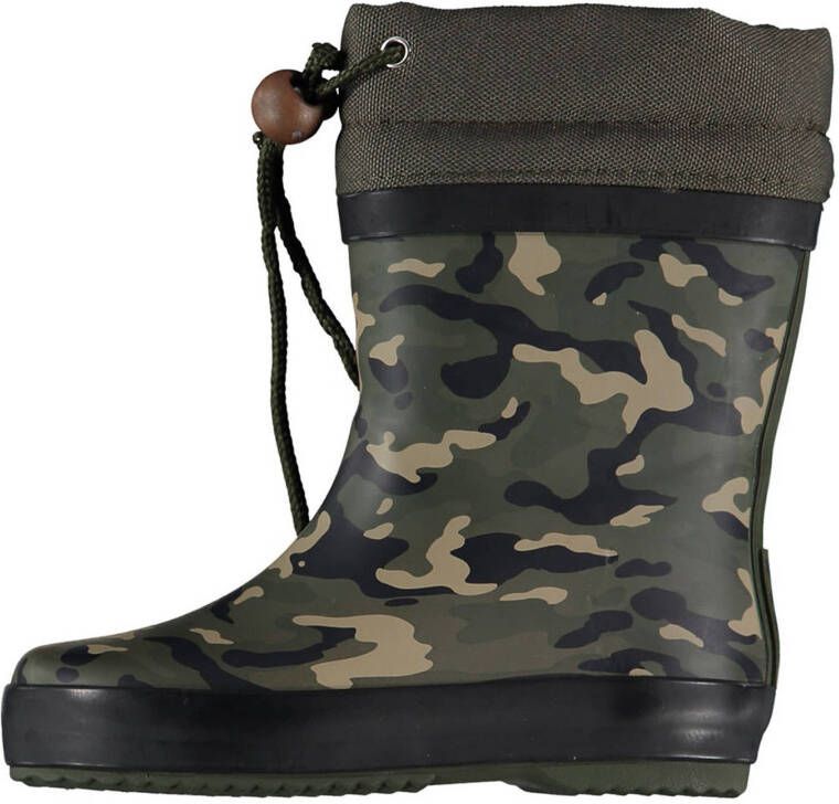 XQ gevoerde regenlaarzen met camouflageprint groen