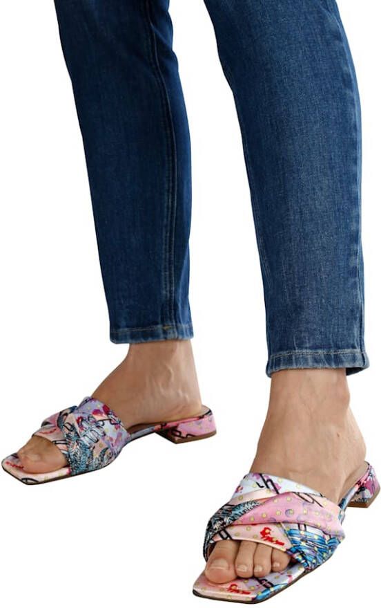 Högl Muiltje MALI Turquoise/Roze