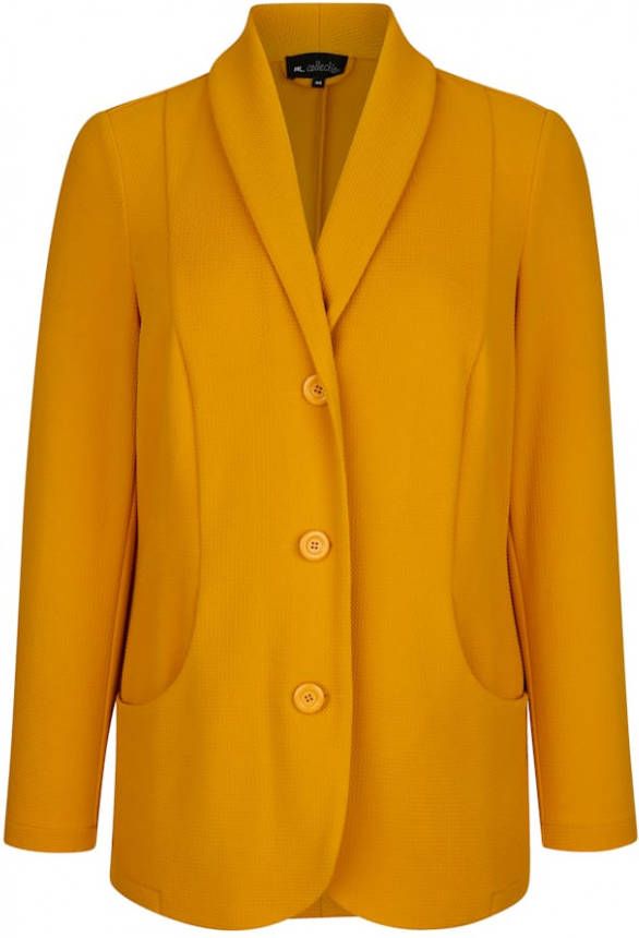 m. collection Jersey blazer van structuurmateriaal Curry